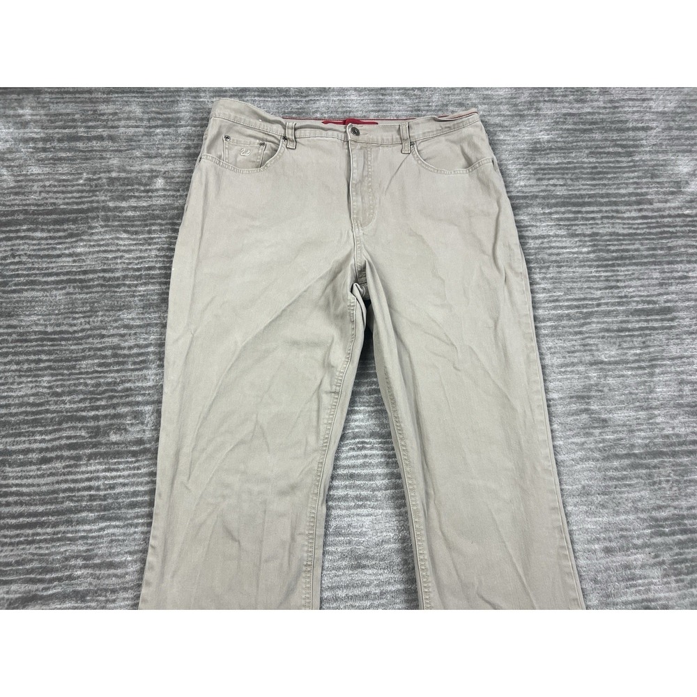 Gloria Vanderbilt Jeans Womens 16 Beige Straight Leg Denim Cotton Blend - Picture 2 of 15